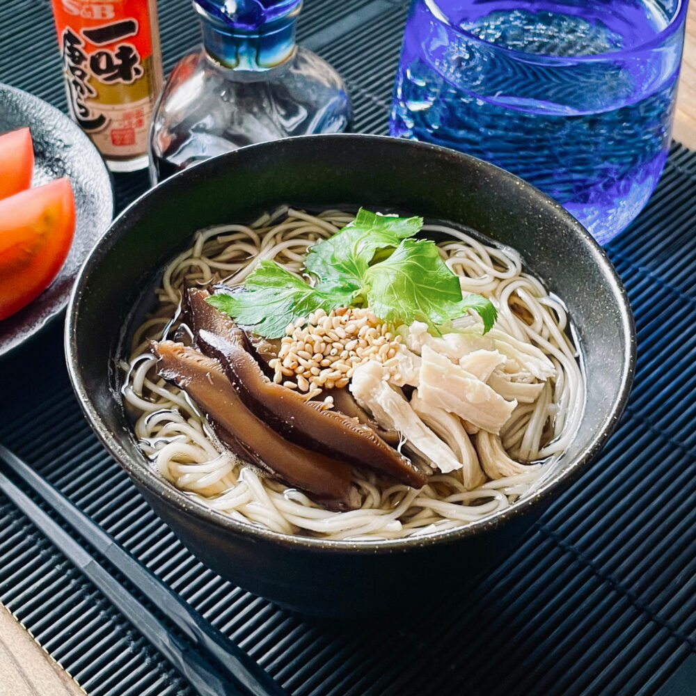 椎茸と蒸し鶏のにゅうめん