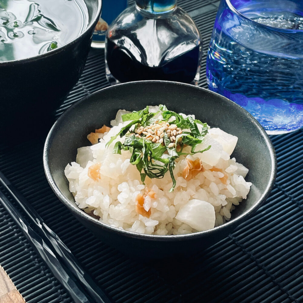 梅干しと大根の炊き込みご飯