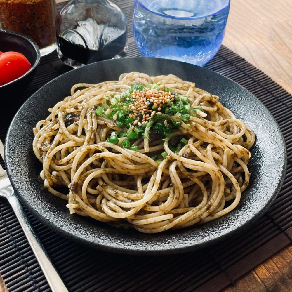 海苔の佃煮のパスタ