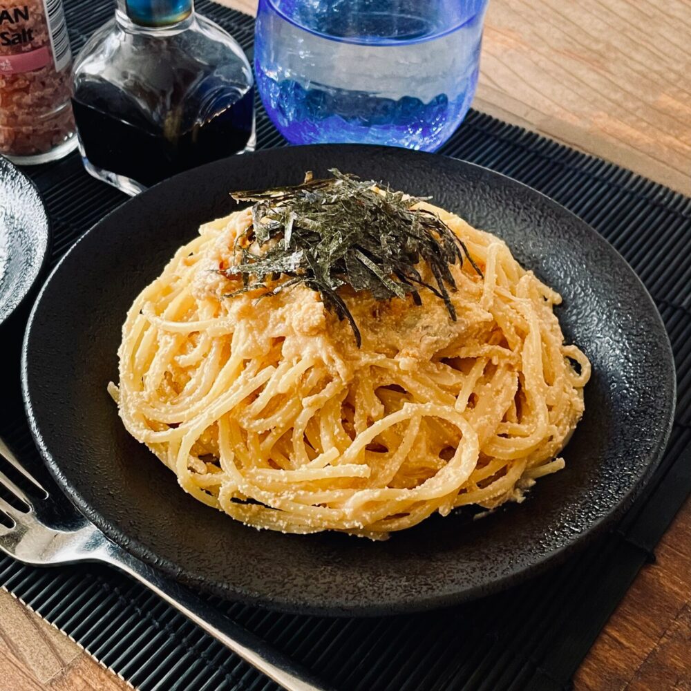 魚卵のクリームパスタ