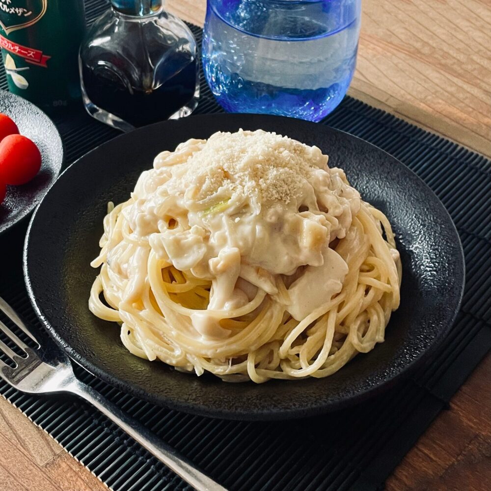 白にこだわったクリームパスタ