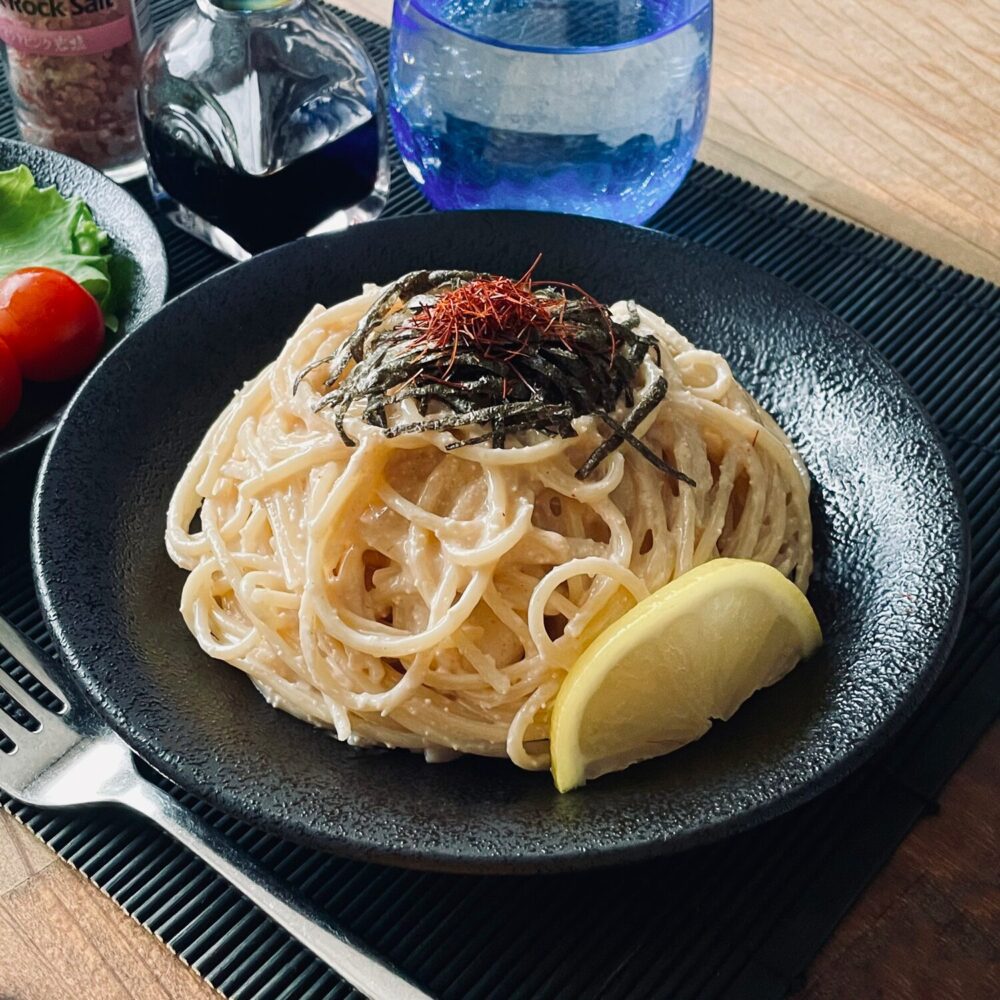 生クリームで「明太クリームパスタ」