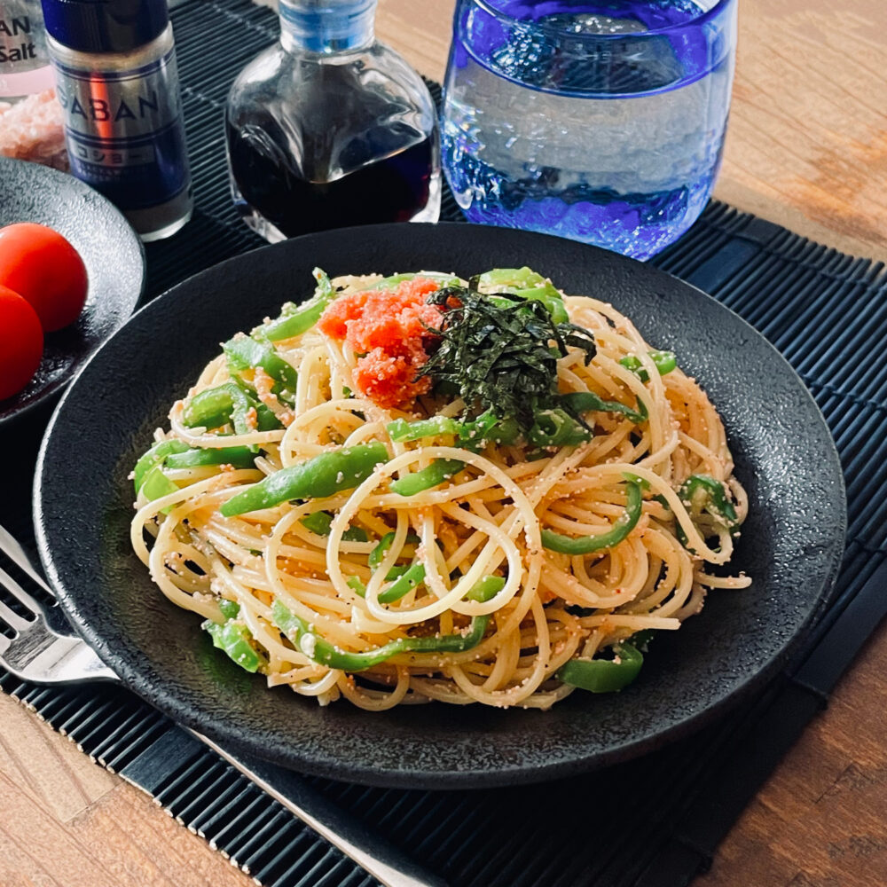 明太子とピーマンのパスタ
