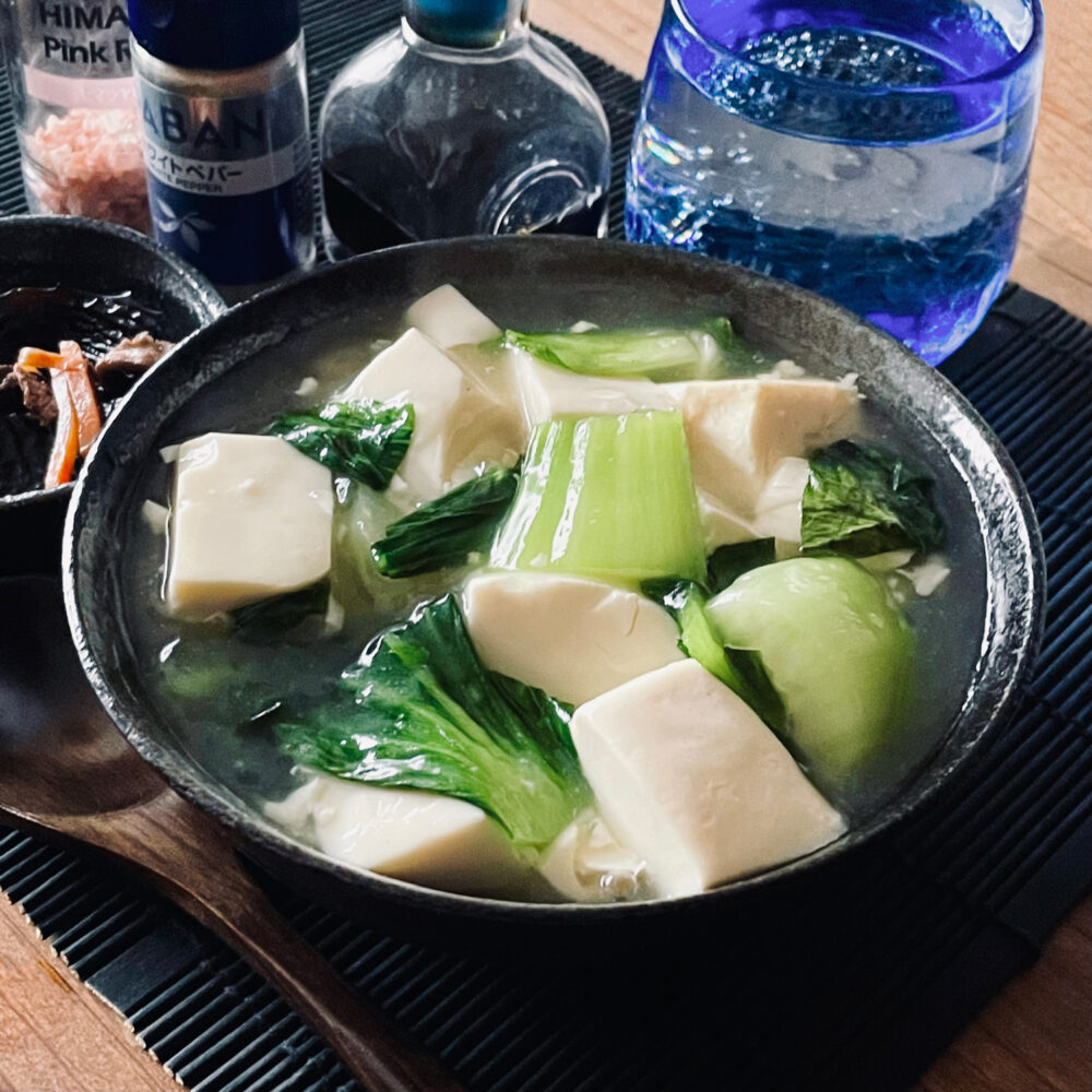 豆腐とチンゲンサイのからしめし