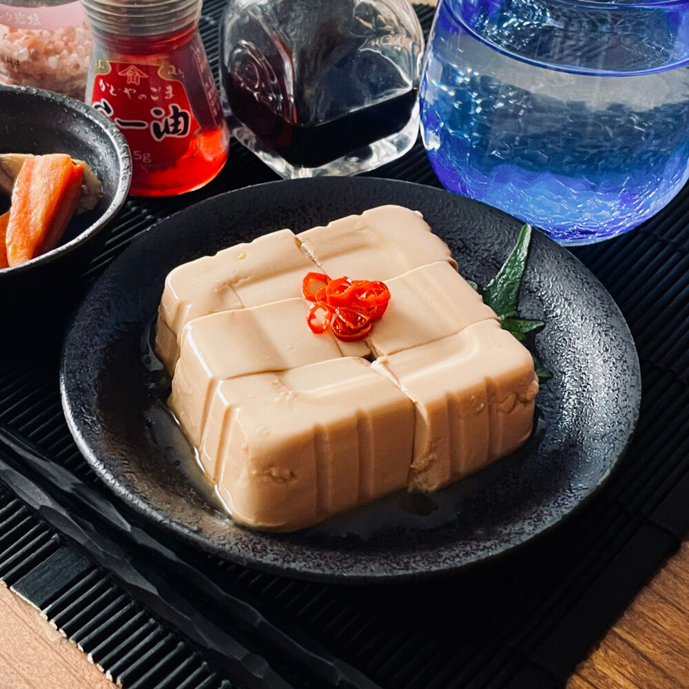 豆腐のピリ辛麺つゆ漬け