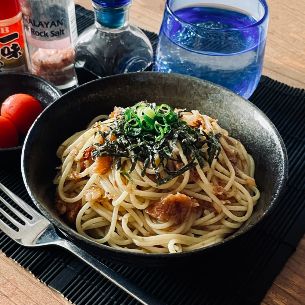 梅干しと鰹節のペペロンチーノ