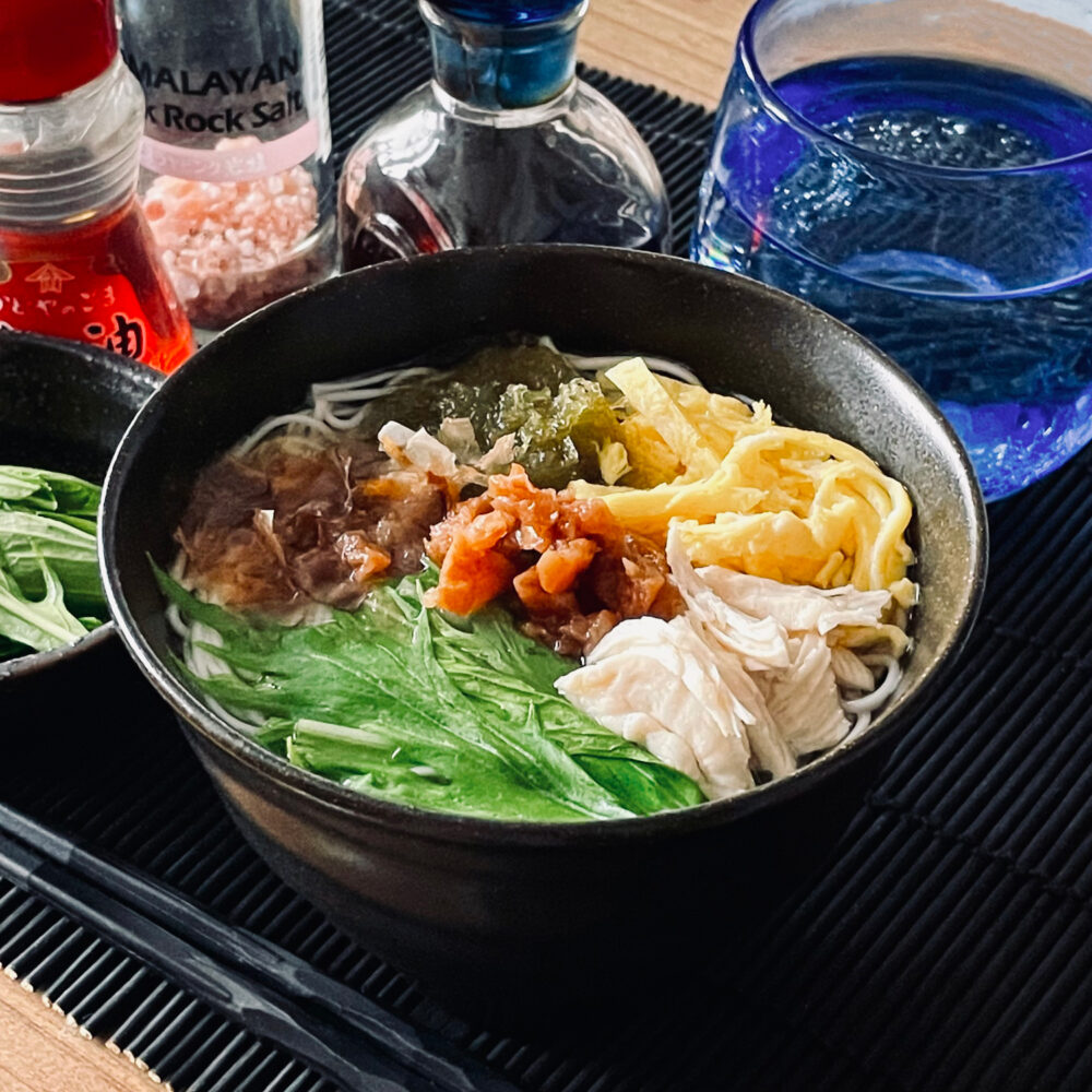 梅と蒸し鶏のにゅうめん(3)