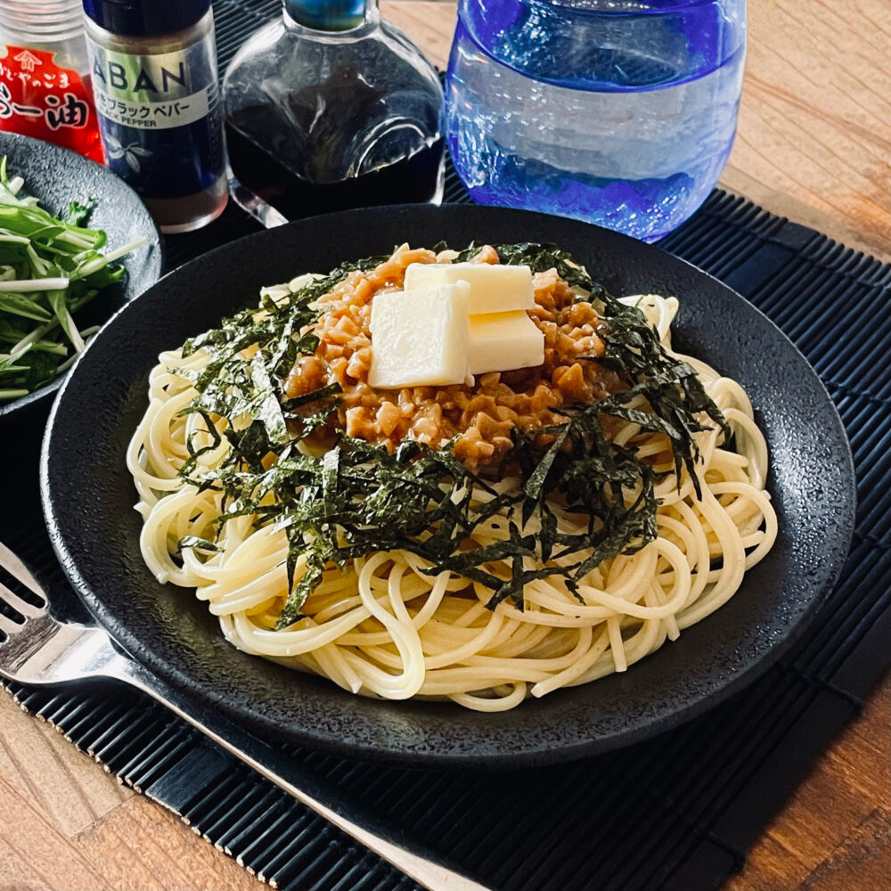 やけくそ納豆パスタ