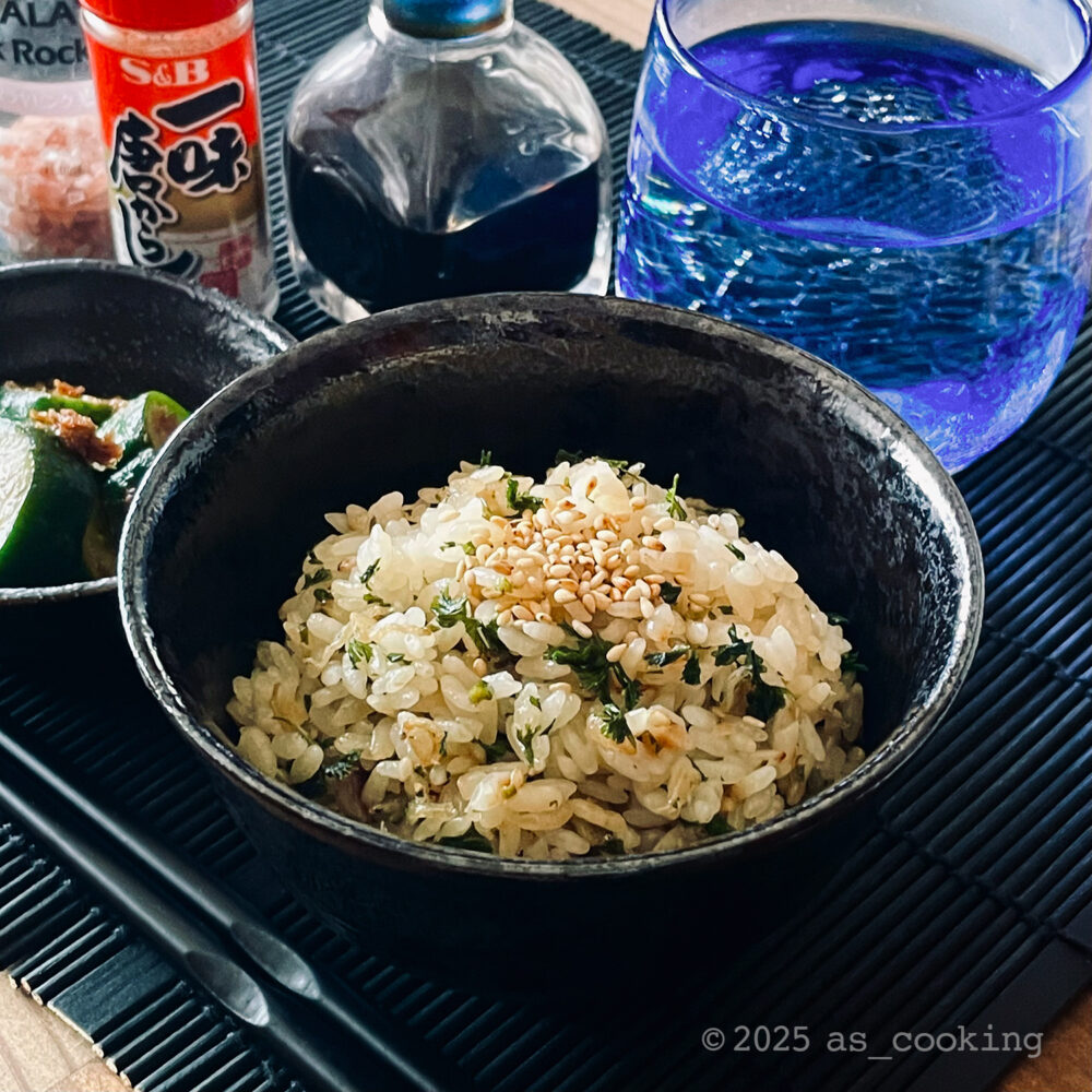 パセリとちりめんのまぜごはん