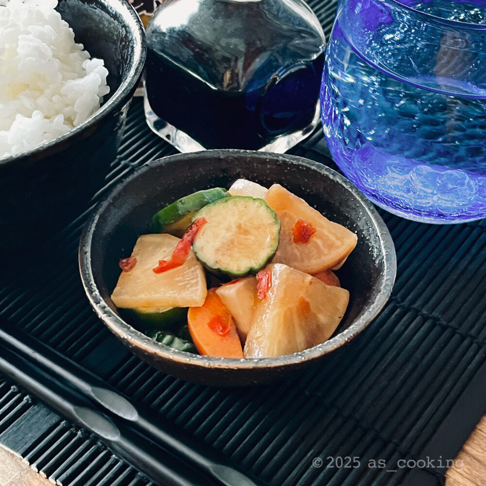 茨城県牛久市の給食メニュー「ピリ辛大根」
