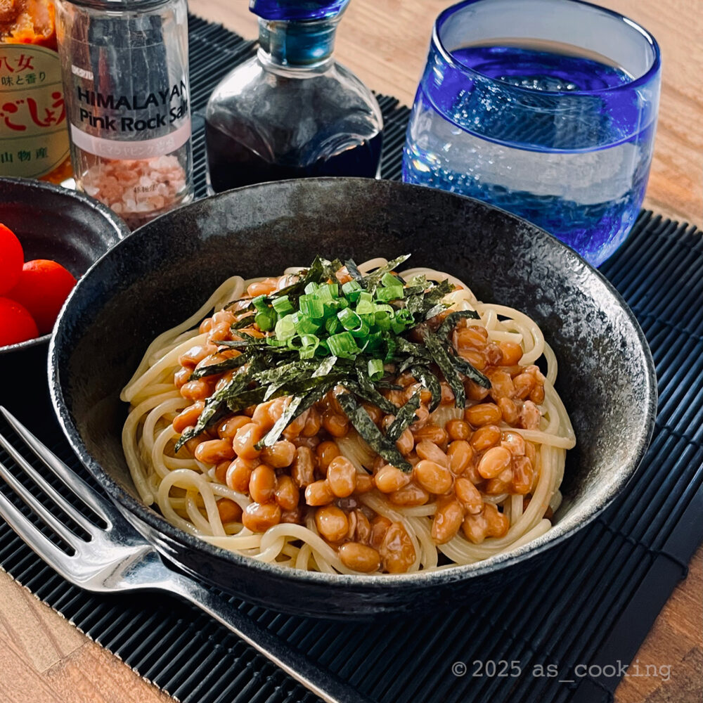 納豆クリームパスタ