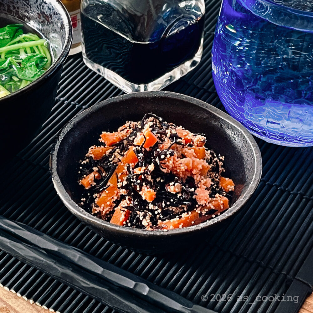 辛め明太子を使ったひじき明太の副菜