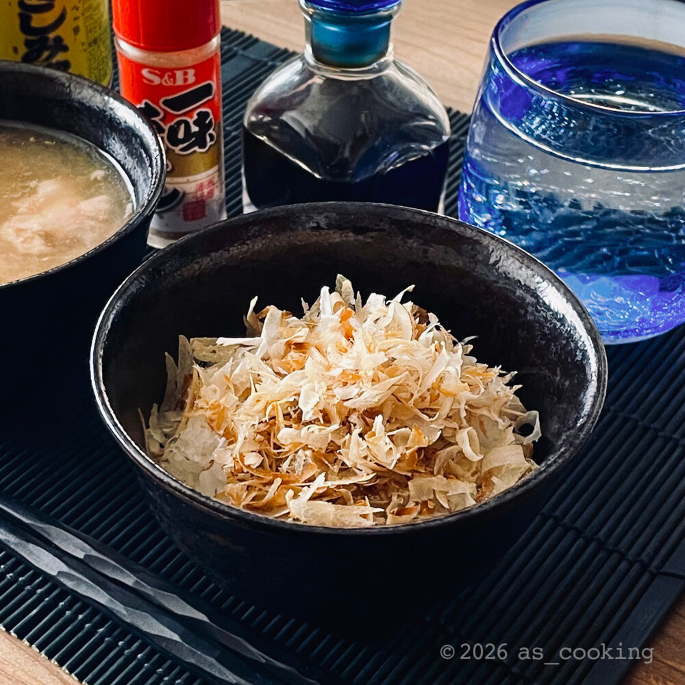 いわしの削りぶしで作ったねこまんま