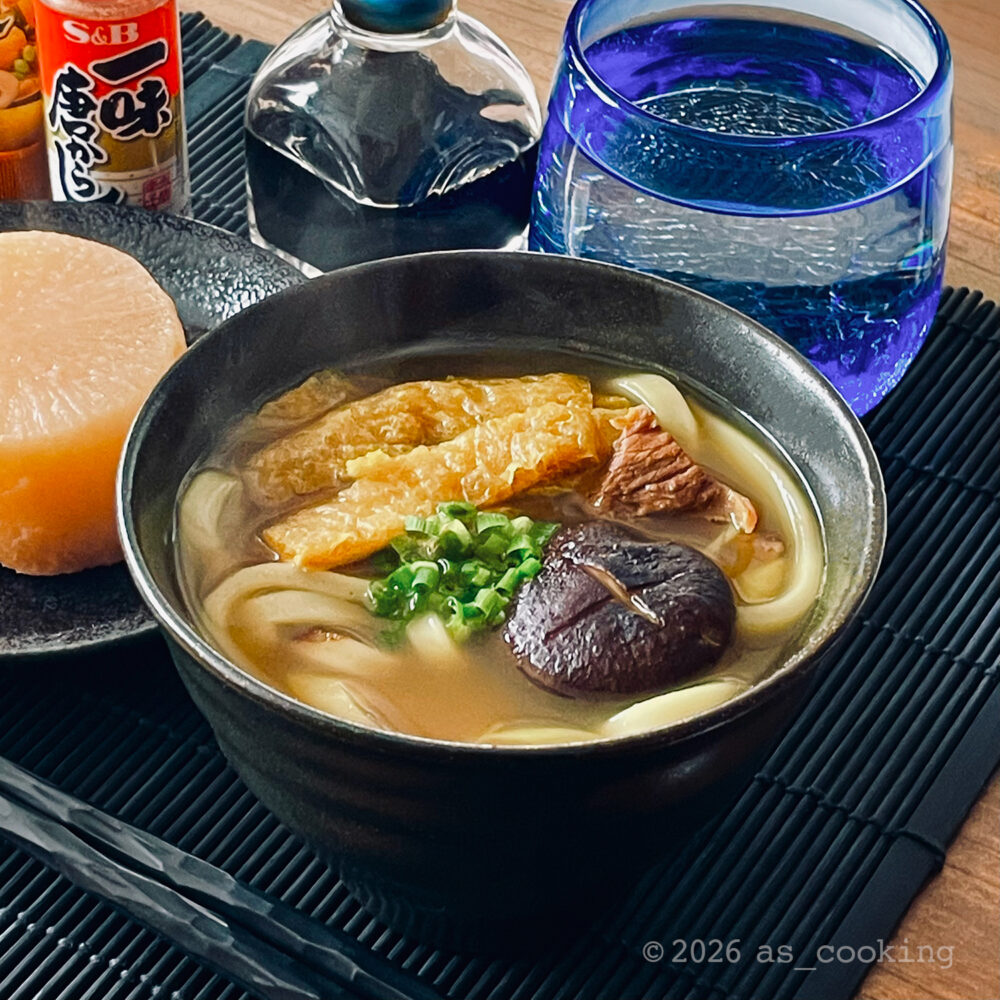 おでんの残り汁で作ったカレーうどん
