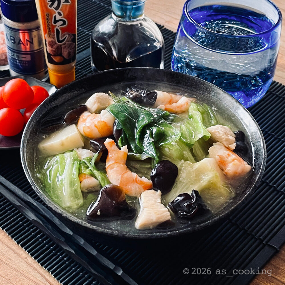 具だくさんのからしそば完成写真