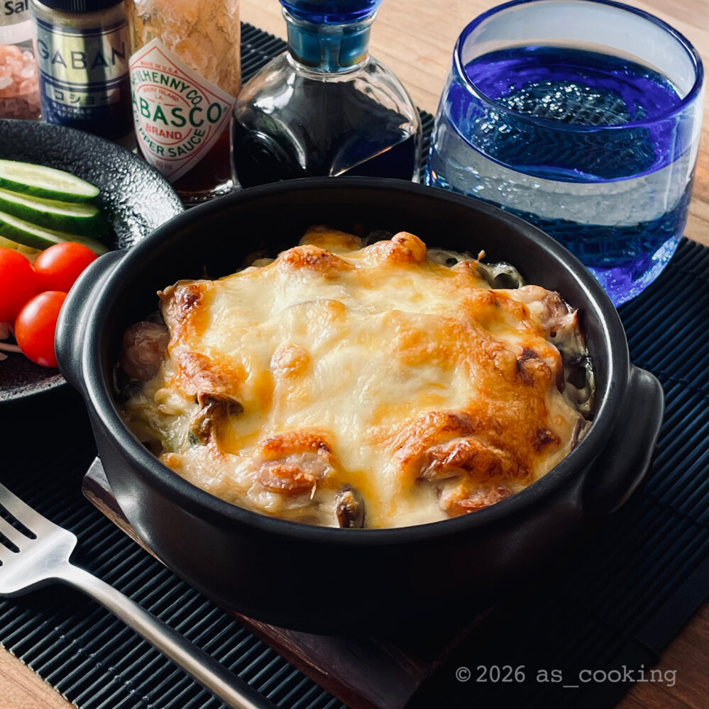 あつあつのチーズがのったしめじとウインナーのドリア