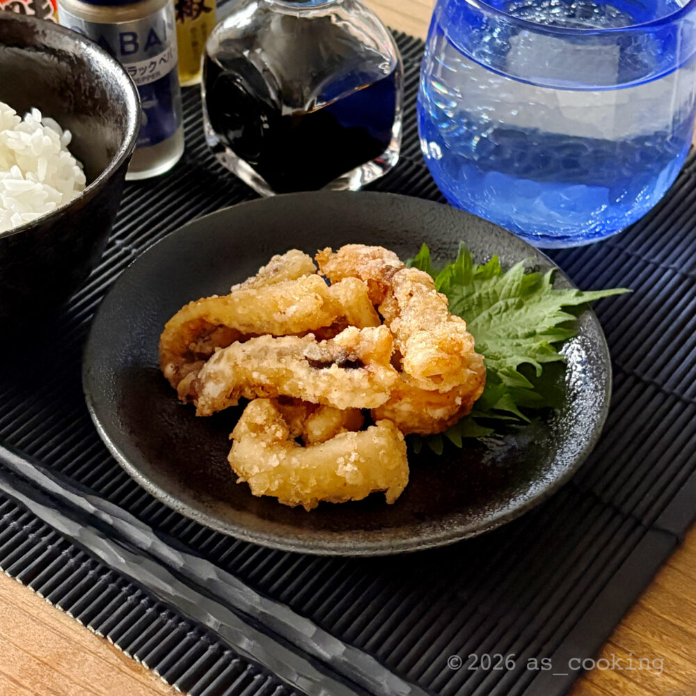 完成したいかのかりん揚げ