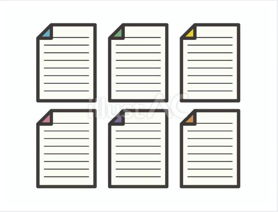 シンプルな書類６色セット01