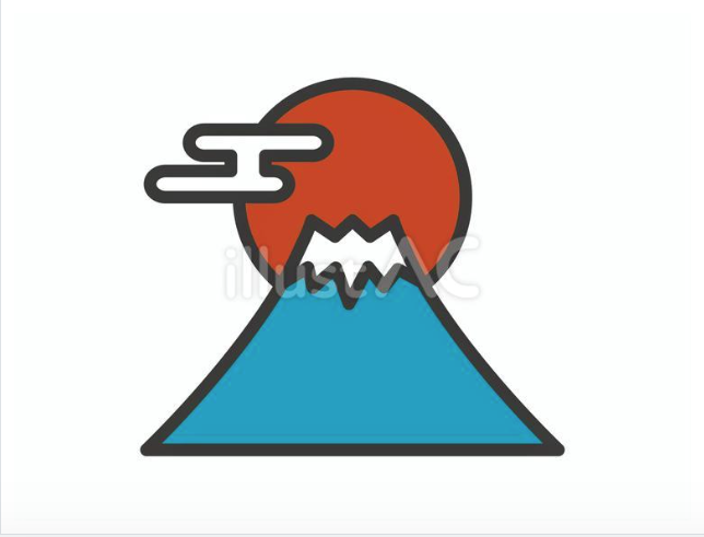 和風テイストで描いた富士山のイラスト