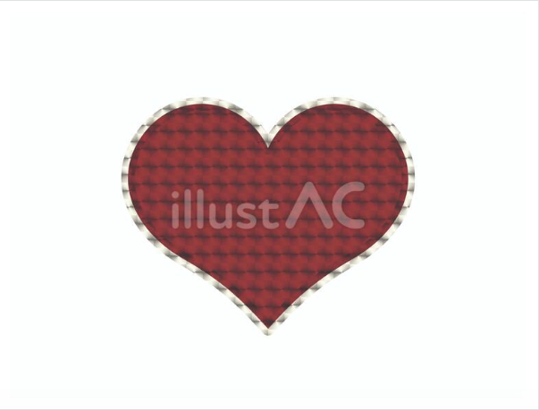 ホログラム風の質感を表現したハートのイラスト