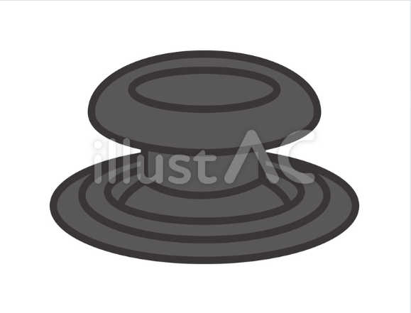 ゲームコントローラーのスティック部分のイラスト