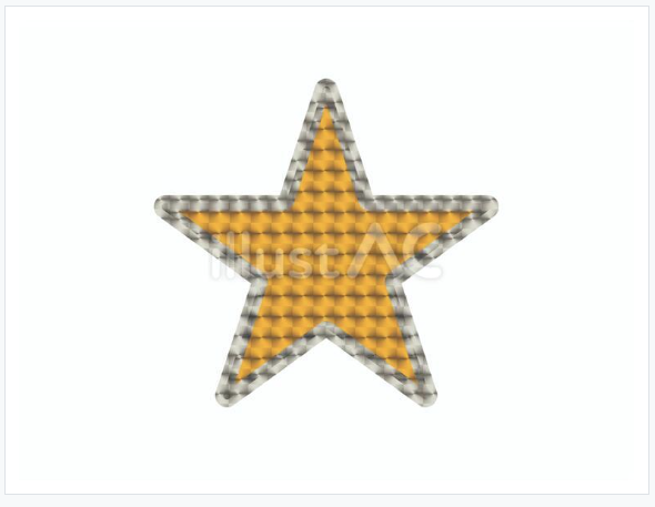 ホログラム風の質感を表現した星のイラスト