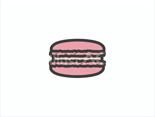 マカロンを横から見たイラスト