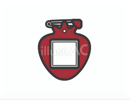 いちご型名札のイラスト